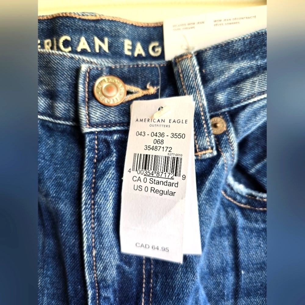 NWT! American Eagle, Relaxed Mom Jean On Dark Dreams, Multiple Sizes- NEW! - Picture 14 of 16